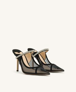 Alternative view of Scarlett Crystal Strap Sandals - Black
