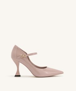 Thalina Patent Leather Pumps - Dusty Pink
