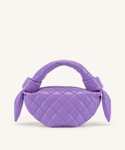 Croissant Top Handle Bag - Purple