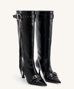 Alternative view of Nico Faux Fur Studded Boot - Black