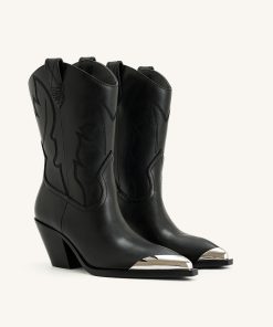 Alternative view of Riya Cowboy Boot - Black