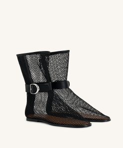 Alternative view of Sophia Mesh Boots - Black