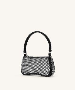 Alternative view of Eva Artificial Crystal Mini Shoulder Bag - Black