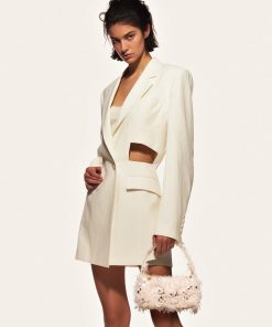 Alternative view of Eva Faux Fur And Sequin Mini Shoulder Bag - Beige