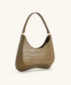 Alternative view of Ruby Shoulder Bag - Dark Olive Croc