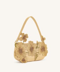 Alternative view of Leona Bead Embellished Shoulder Bag - Almond