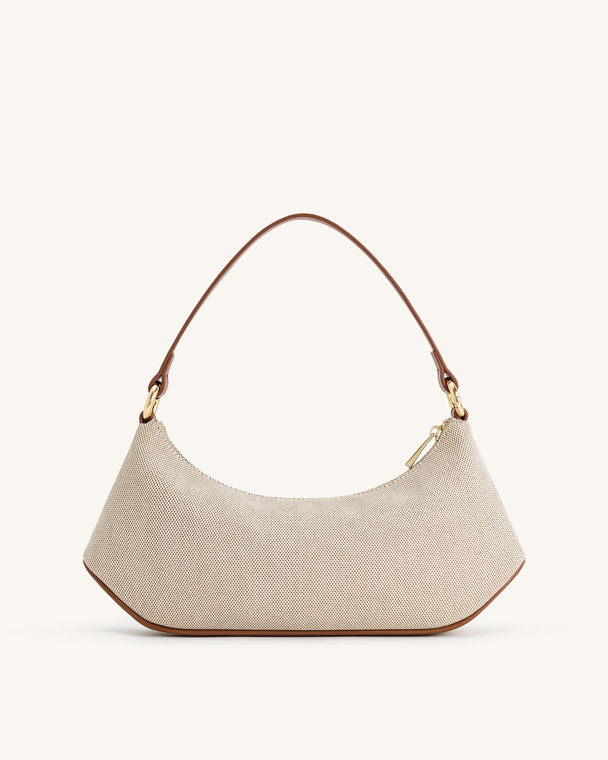 Lily Shoulder Bag - Brown Canvas - Image 3