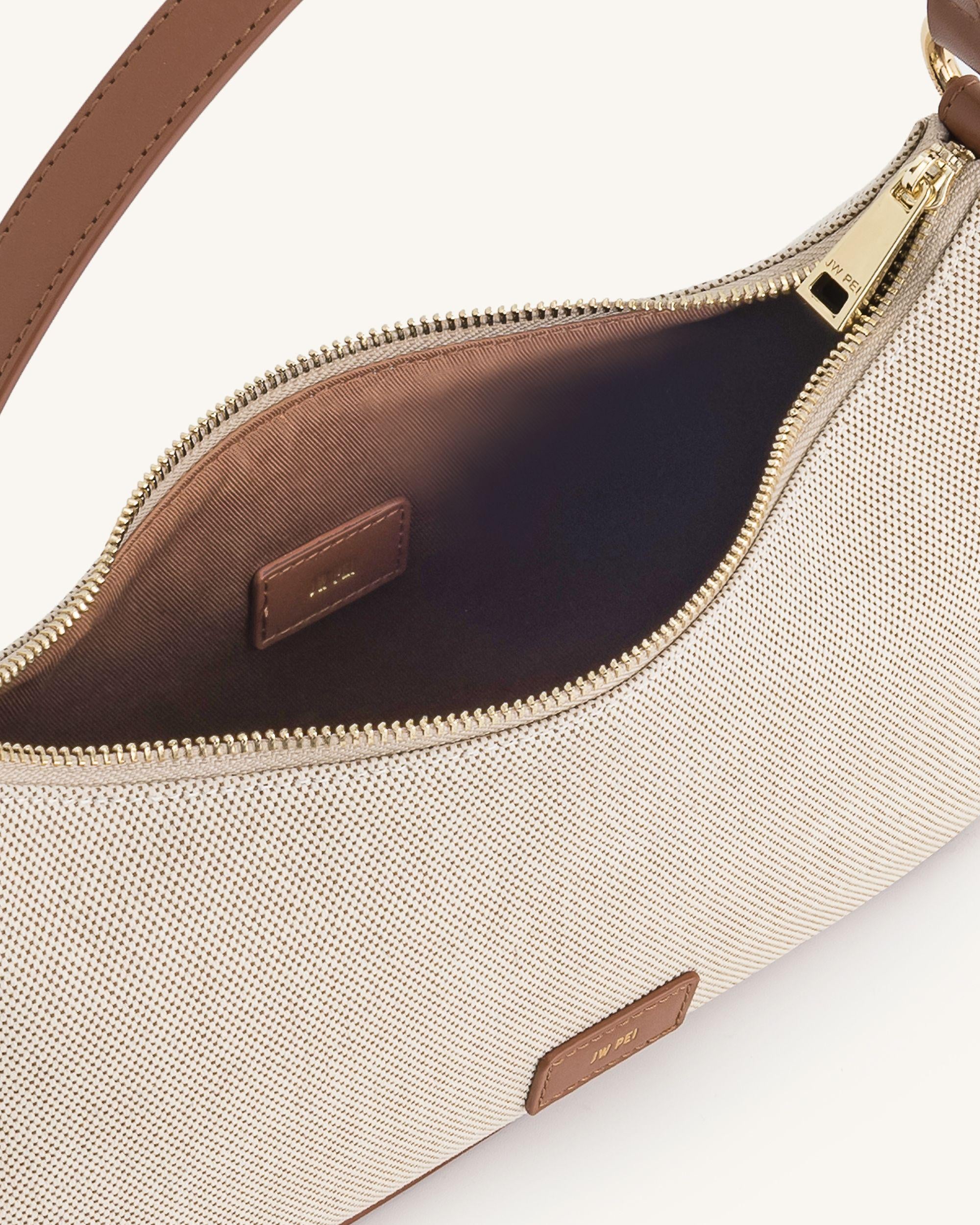 Lily Shoulder Bag - Brown Canvas - Image 4