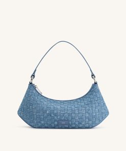 Lily Shoulder Bag - Blue Denim Weave