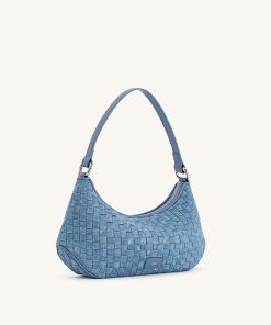 Alternative view of Lily Shoulder Bag - Blue Denim Weave