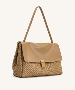 Alternative view of Hilary Woven Shoulder Bag - Camel