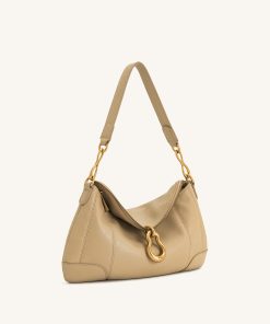 Alternative view of Jayla Metal Pendant Embellished Shoulder Bag - Khaki
