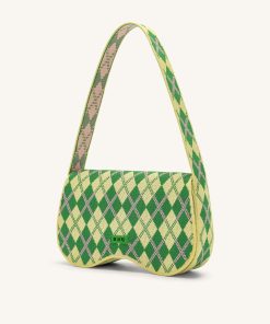 Alternative view of Becci Knitted Shoulder Bag -  Light Yellow & Green & Pink