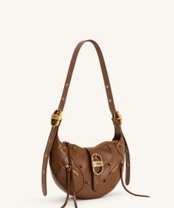 Alternative view of Tessa Crushed Shoulder Bag - Brown