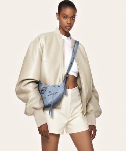 Alternative view of Tessa Denim Embossed Shoulder Bag - Blue