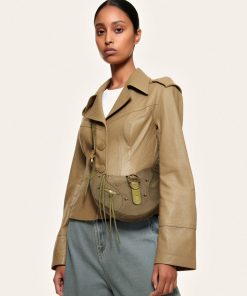 Alternative view of Tessa Suede Shoulder Bag - Dark Olive