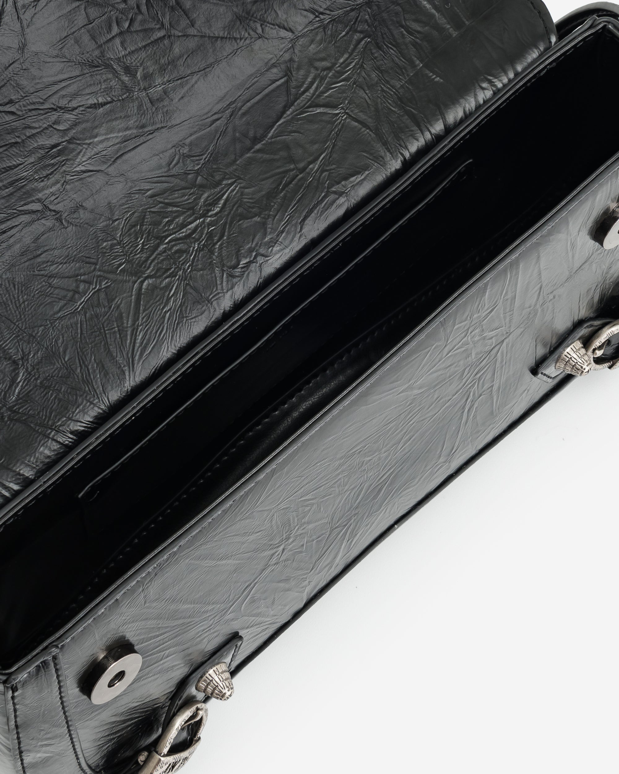 Sia Crushed Shoulder Bag - Black - Image 4