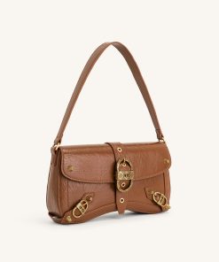 Alternative view of Sia Crushed Shoulder Bag - Brown