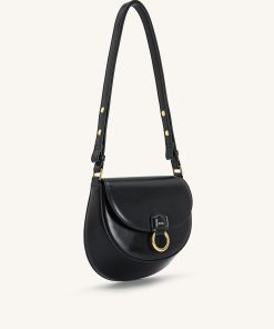 Alternative view of Diana Ring Flap Saddle Bag - Black