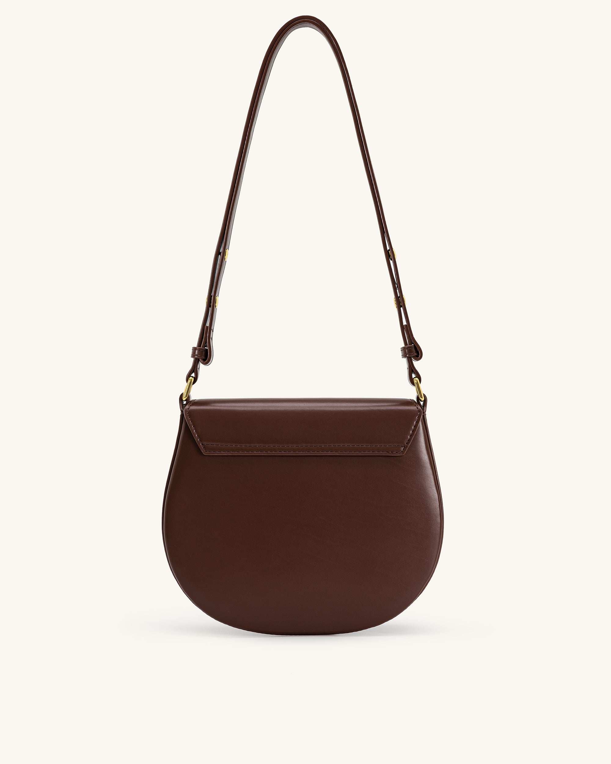 Diana Ring Flap Saddle Bag - Brown - Image 3