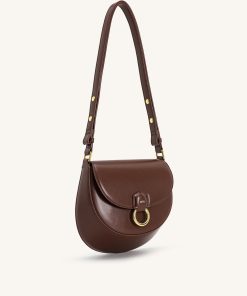 Alternative view of Diana Ring Flap Saddle Bag - Brown