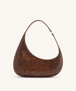 Harlee Shoulder Bag - Brown Croc