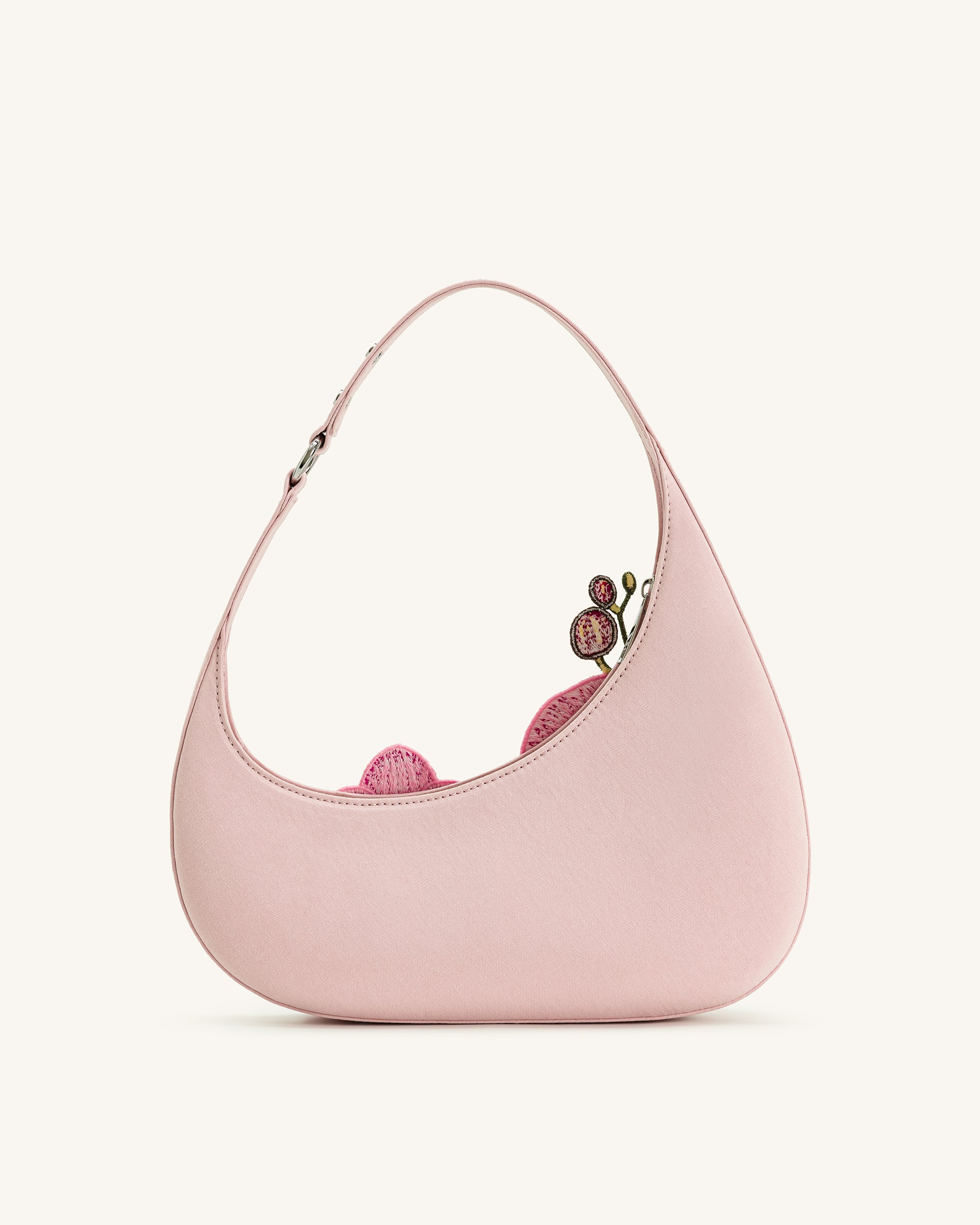 Harlee Orchid Embroidered Shoulder Bag - Pink - Image 3