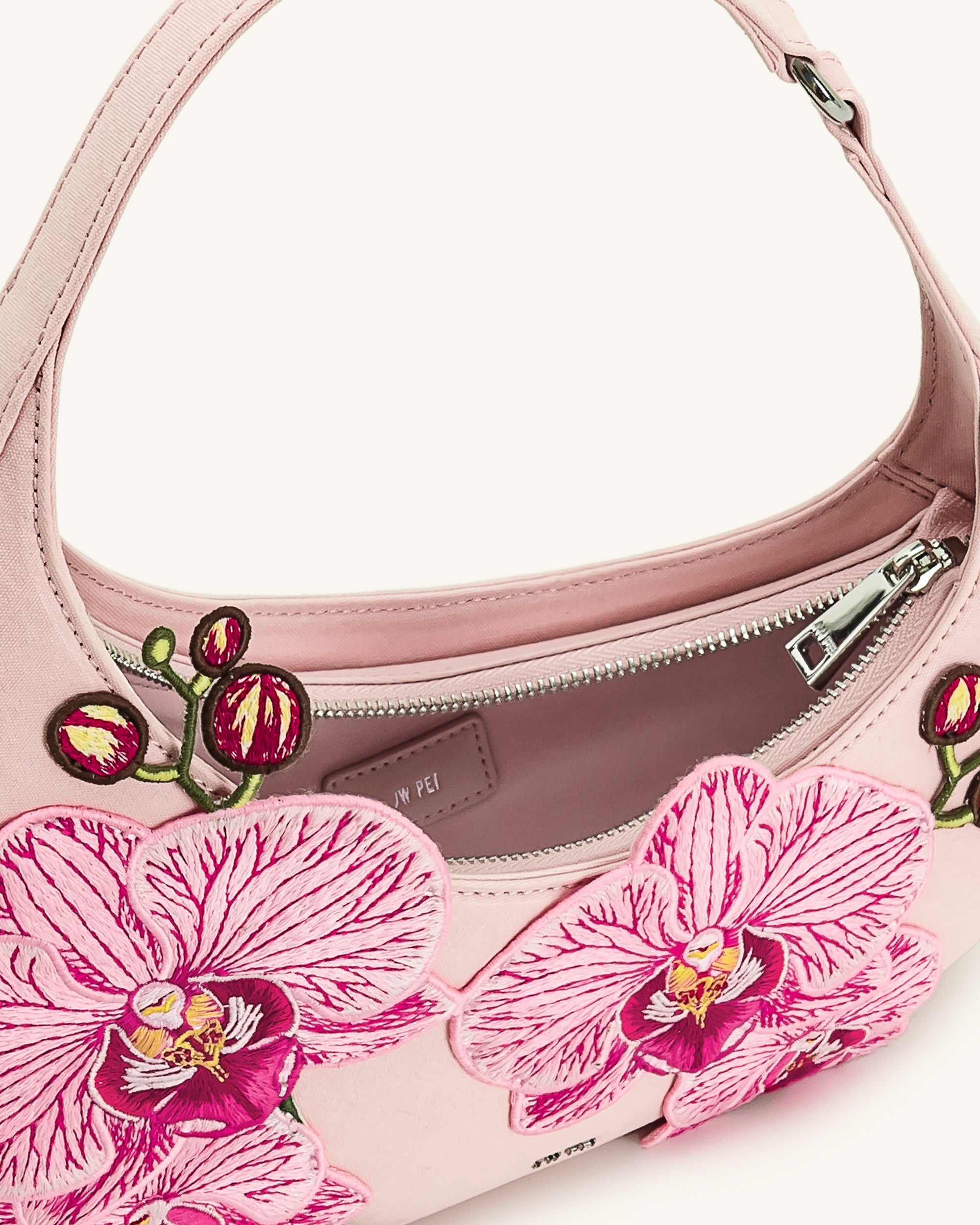 Harlee Orchid Embroidered Shoulder Bag - Pink - Image 4