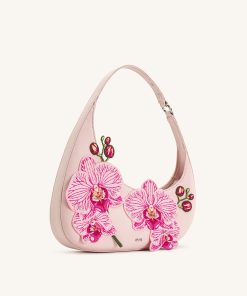 Alternative view of Harlee Orchid Embroidered Shoulder Bag - Pink