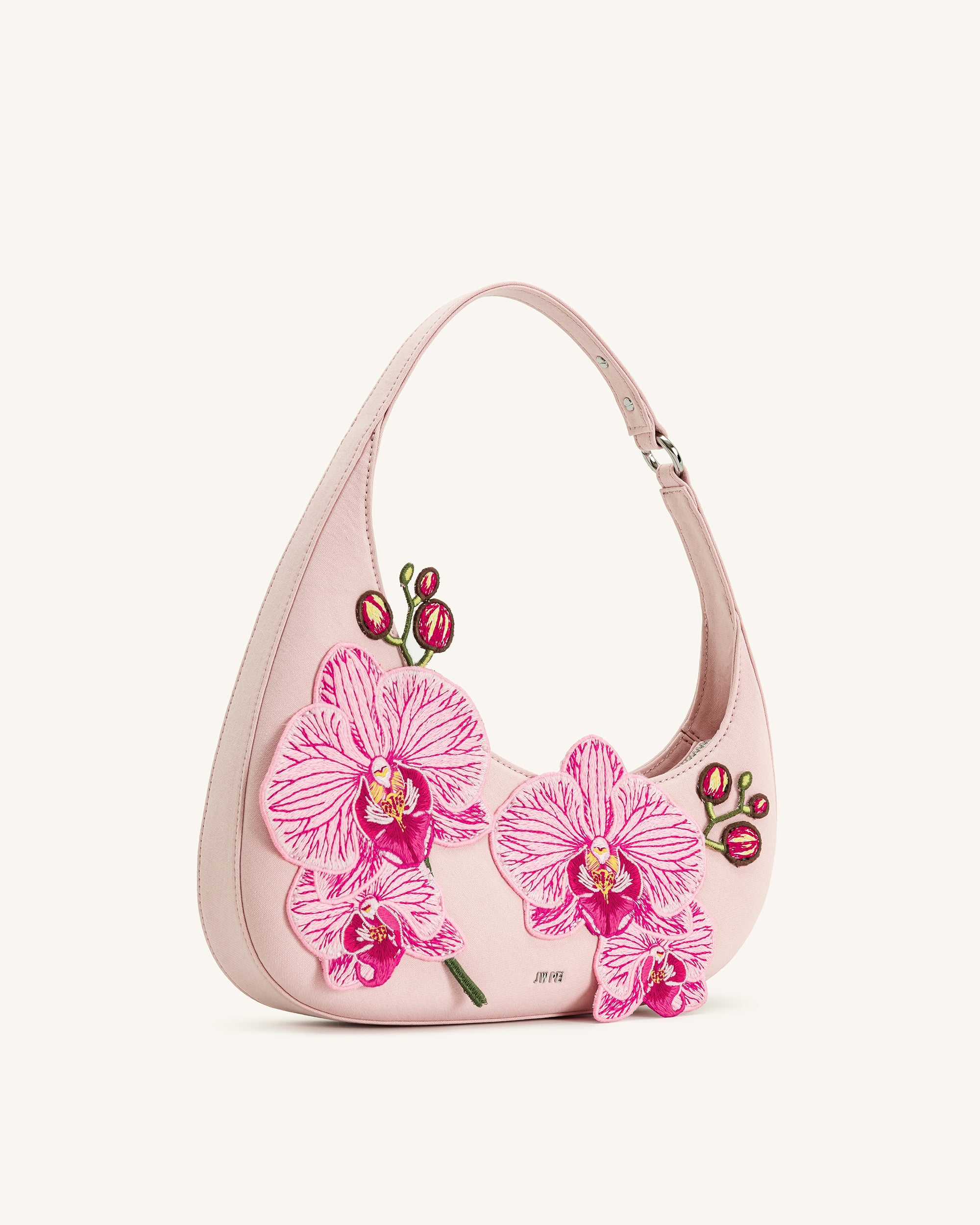 Harlee Orchid Embroidered Shoulder Bag - Pink - Image 2