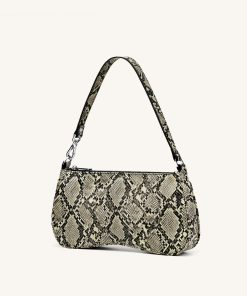 Alternative view of Eva Shoulder Handbag - Natural Snake Embossed