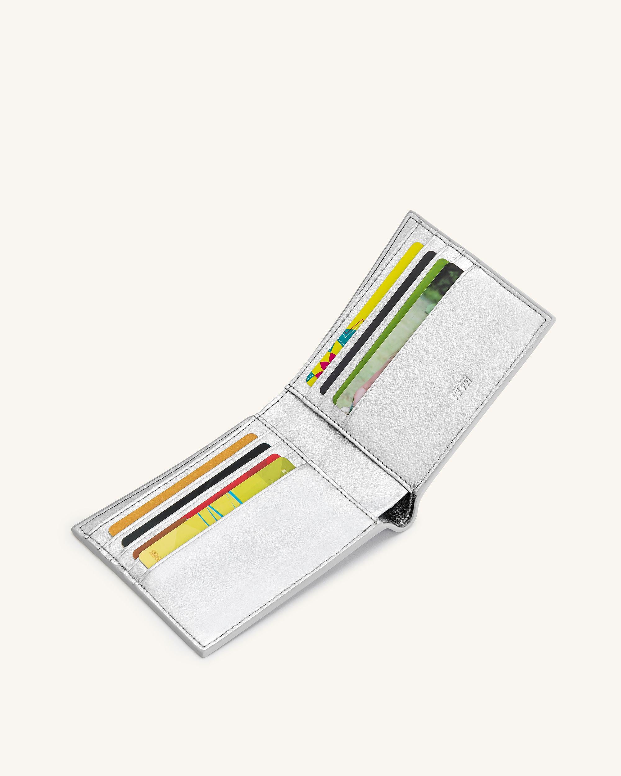 Afra Metallic Wallet - Silver - Image 2