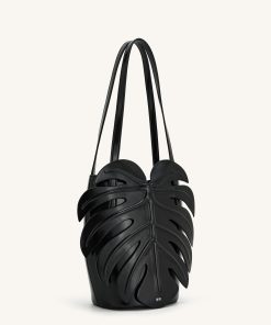 Alternative view of Cecelia Leaf Shape Shoulder Bag - Black