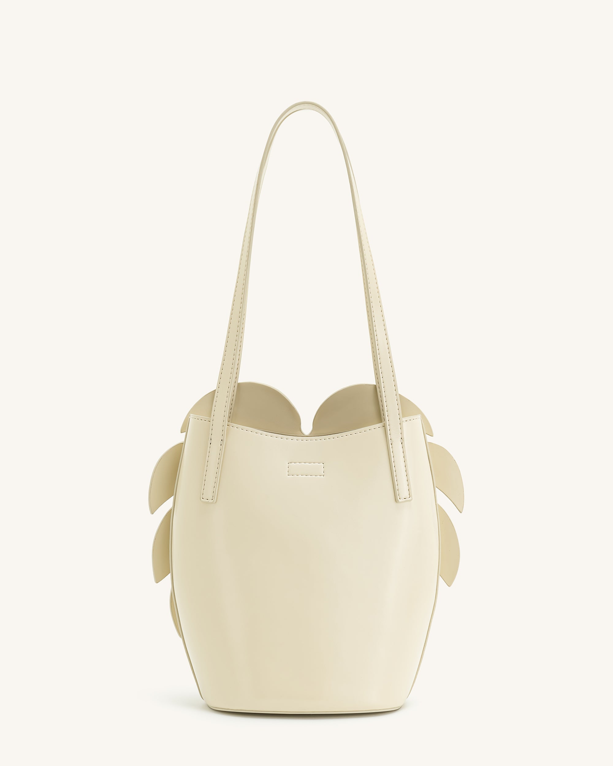 Cecelia Leaf Shape Shoulder Bag - White - Image 3