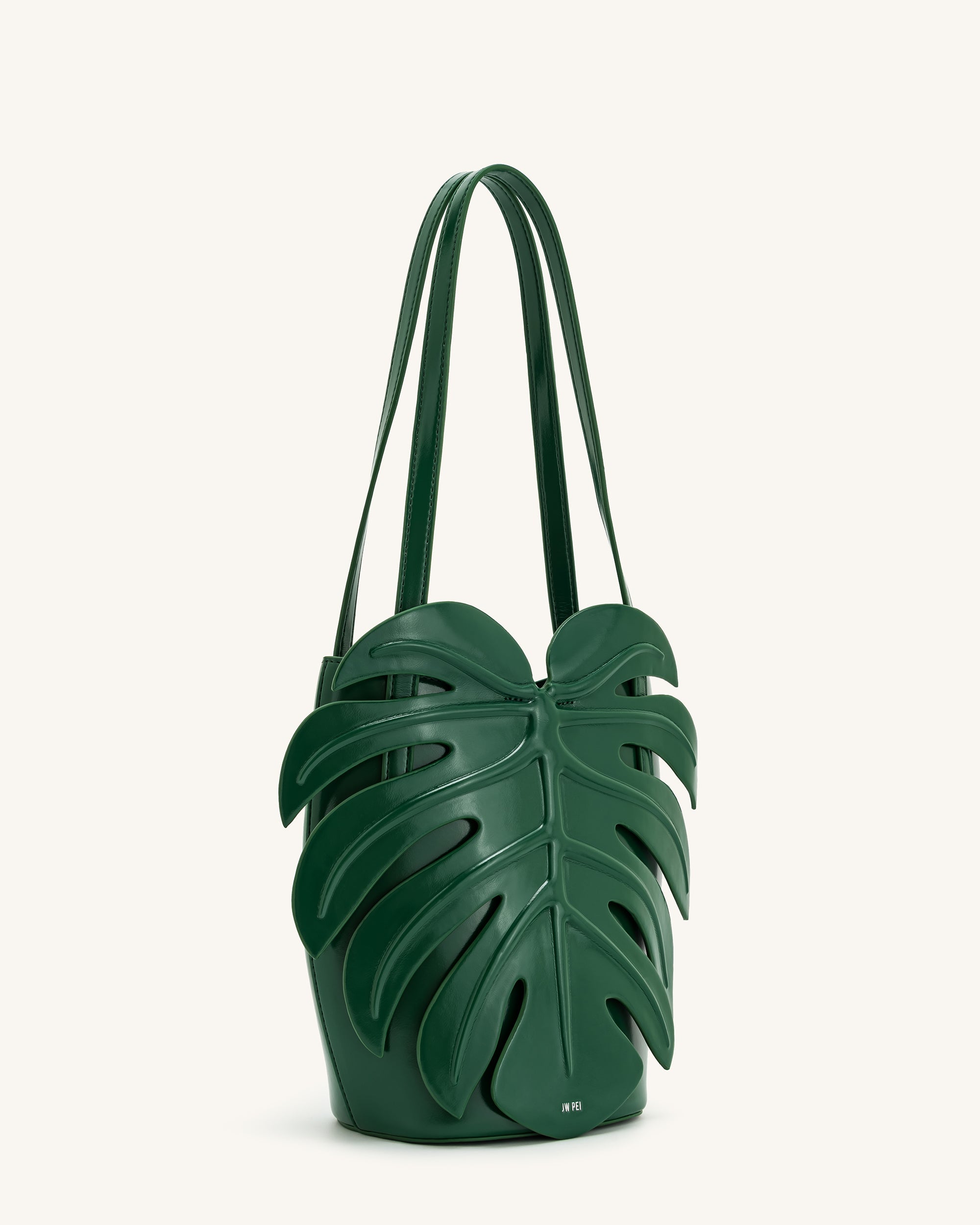 Cecelia Leaf Shape Shoulder Bag - Green - Image 2