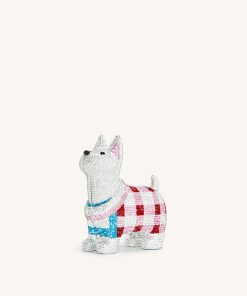 Alternative view of Eden Puppy Shape Faux Crystal Clutch - White