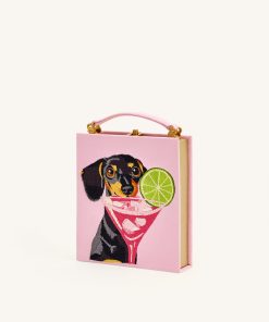 Alternative view of Taya-Puppy Pattern Book Shape Clutch Bag - Pink