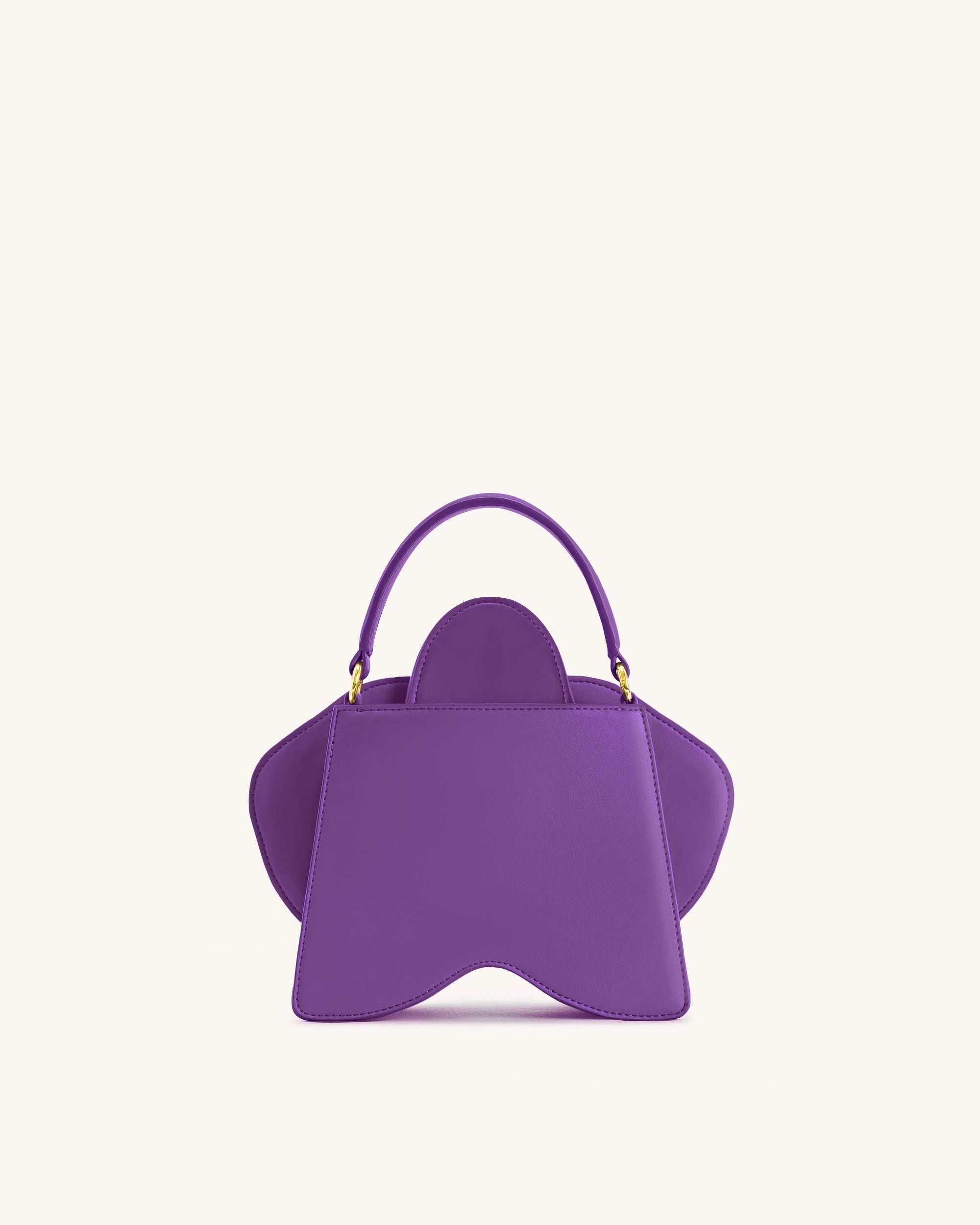 Flora Orchid Shaped Top Handle Bag - Purple - Image 3