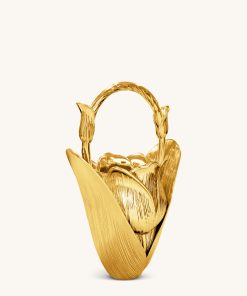 Alternative view of Ella Tulip Vase Top Handle Bag - Gold