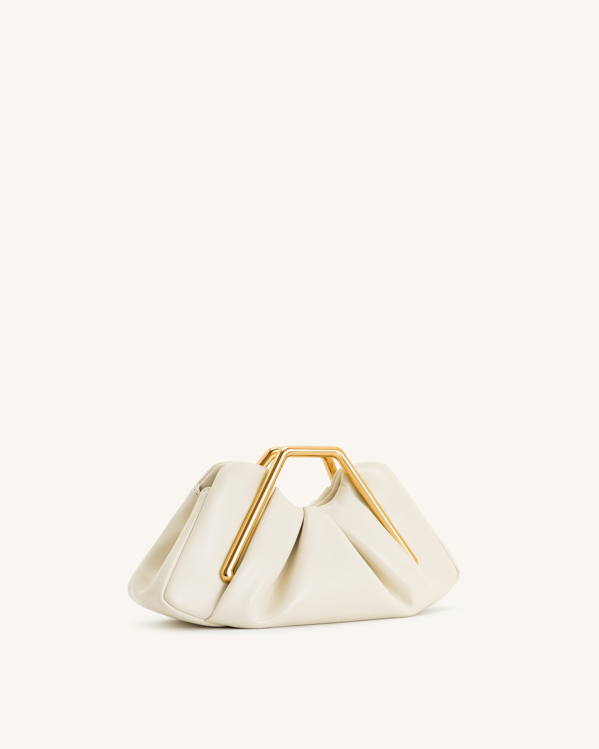 Lila Metal Frame Clutch - Ivory - Image 2