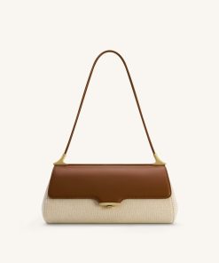 Eloise Shoulder Bag - Brown Canvas