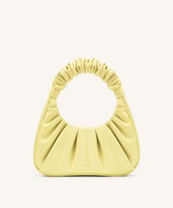 Gabbi Ruched Hobo Handbag - Light Yellow