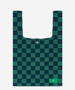 Molly Checkerboard Market Bag - Jungle Green