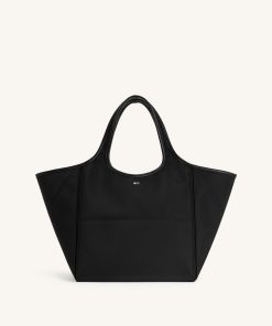 Eliana Nylon Tote Bag - Black