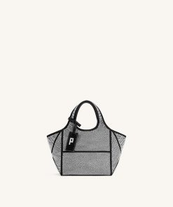 Eliana Artificial Crystal Mini Tote Bag - Anthracite