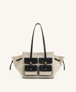 Linda Tote Bag - Black Canvas