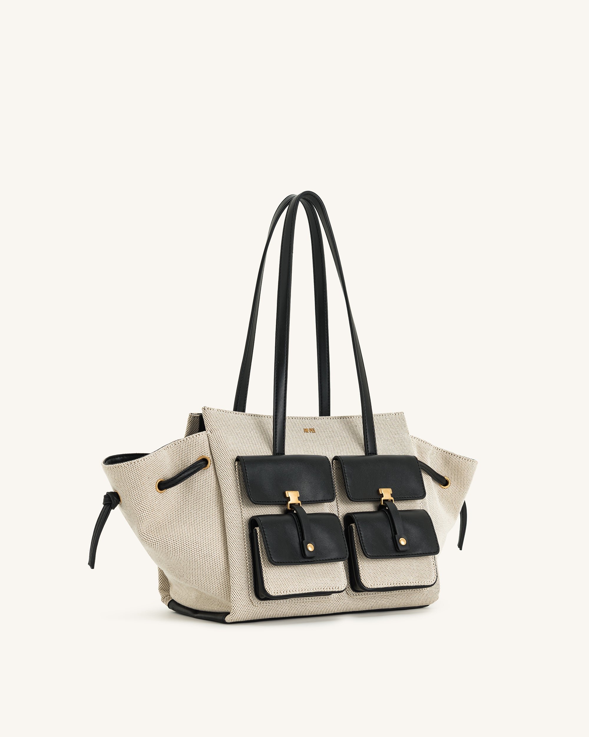 Linda Tote Bag - Black Canvas - Image 2