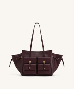 Linda Tote Bag - Deep Burgundy