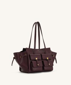 Alternative view of Linda Tote Bag - Deep Burgundy