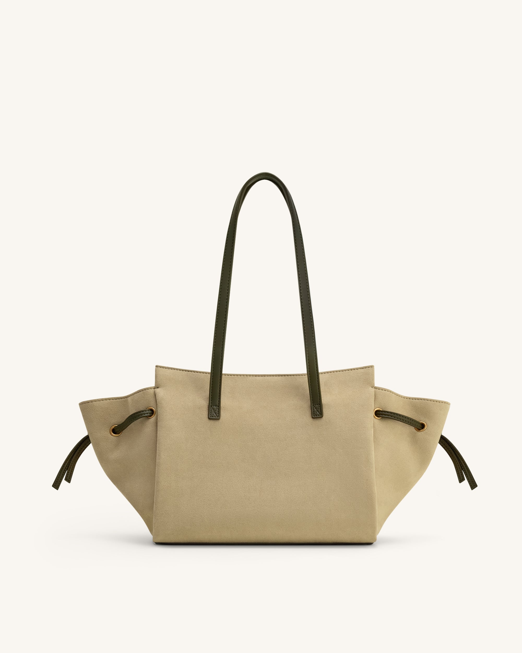 Linda Faux Suede Tote Bag - Green - Image 3